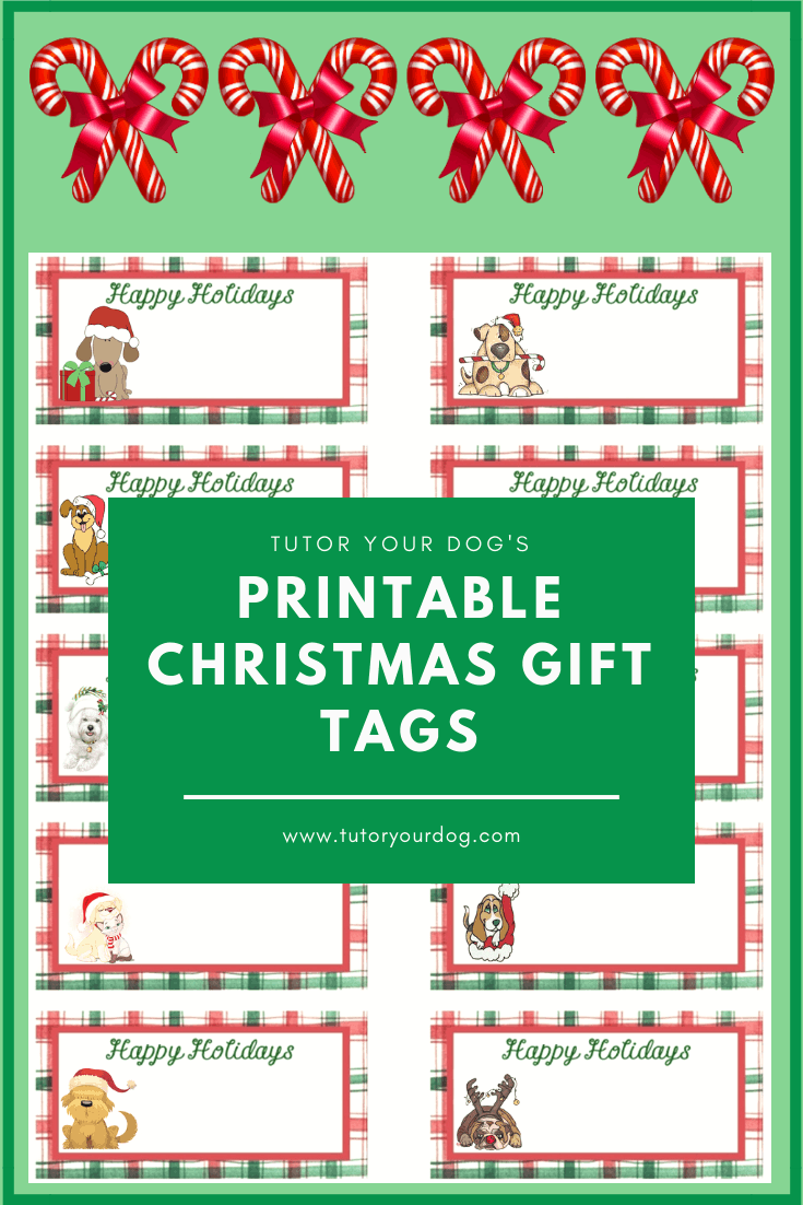 Check out our free printable Christmas gift tags.  These dog themed Christmas gift tags will be perfect for the dog lovers on your holiday shopping list.  Click through to download.