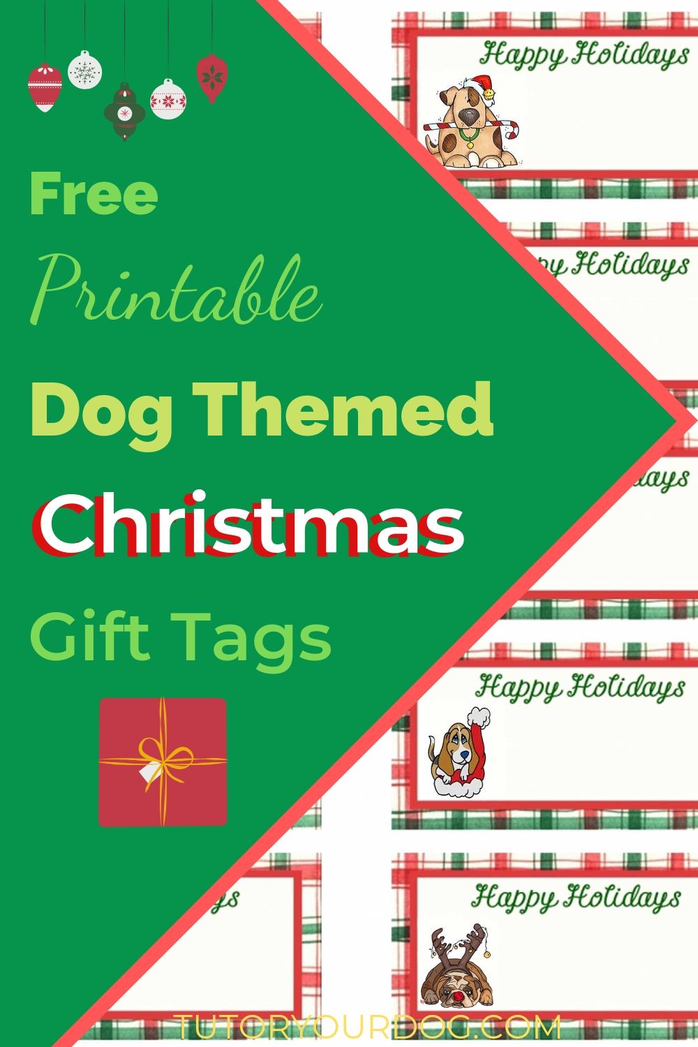 Check out these free printable dog themed Christmas gift tags, perfect for the dog lovers on your holiday shopping list.  Click through to download. 