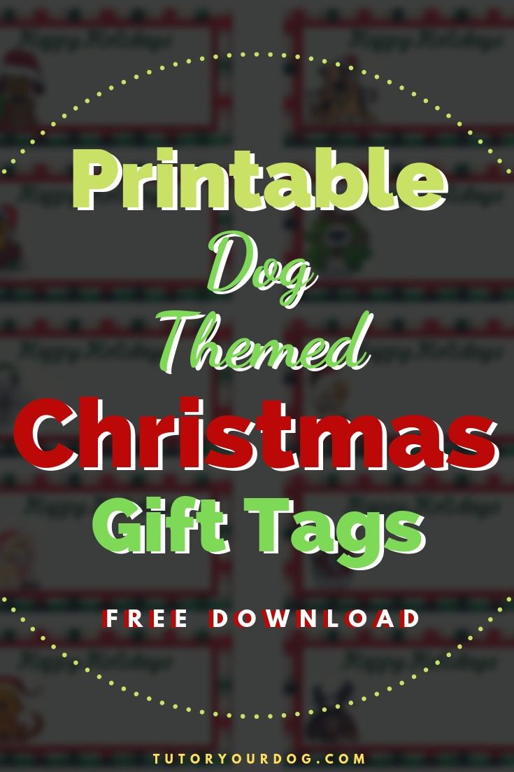 Be sure to grab this free download.  Printable dog themed Christmas gift tags, perfect for the dog lovers on your shopping list.  Click through to download.
