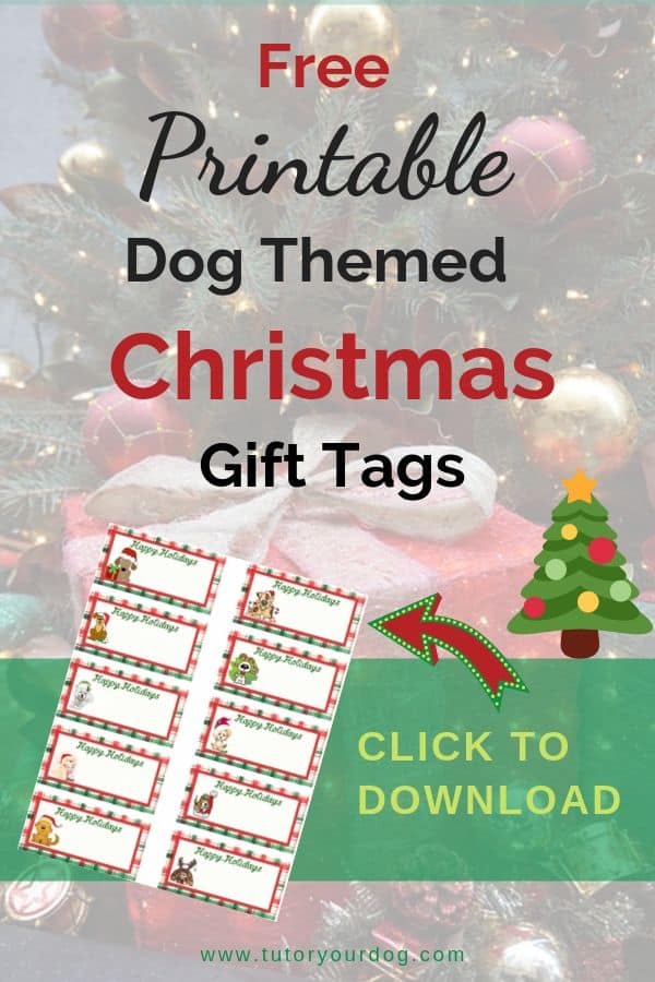 Christmas gift tags for the dog lovers on your shopping list.  Click through to download these adorable free printable dog themed Christmas gift tags.